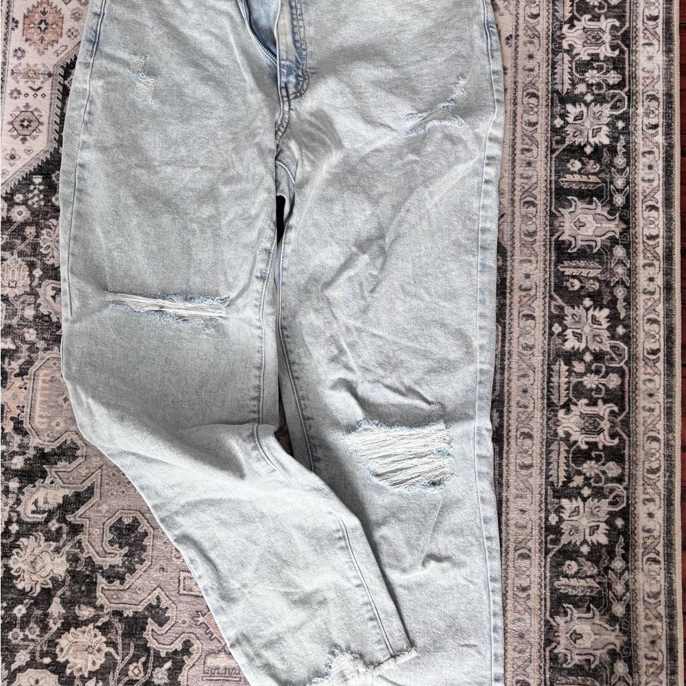 SO Light Blue High-Waisted Mom Jeans